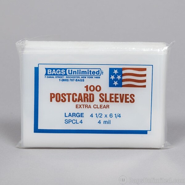 LARGE Postcard Polyethylene Sleeve